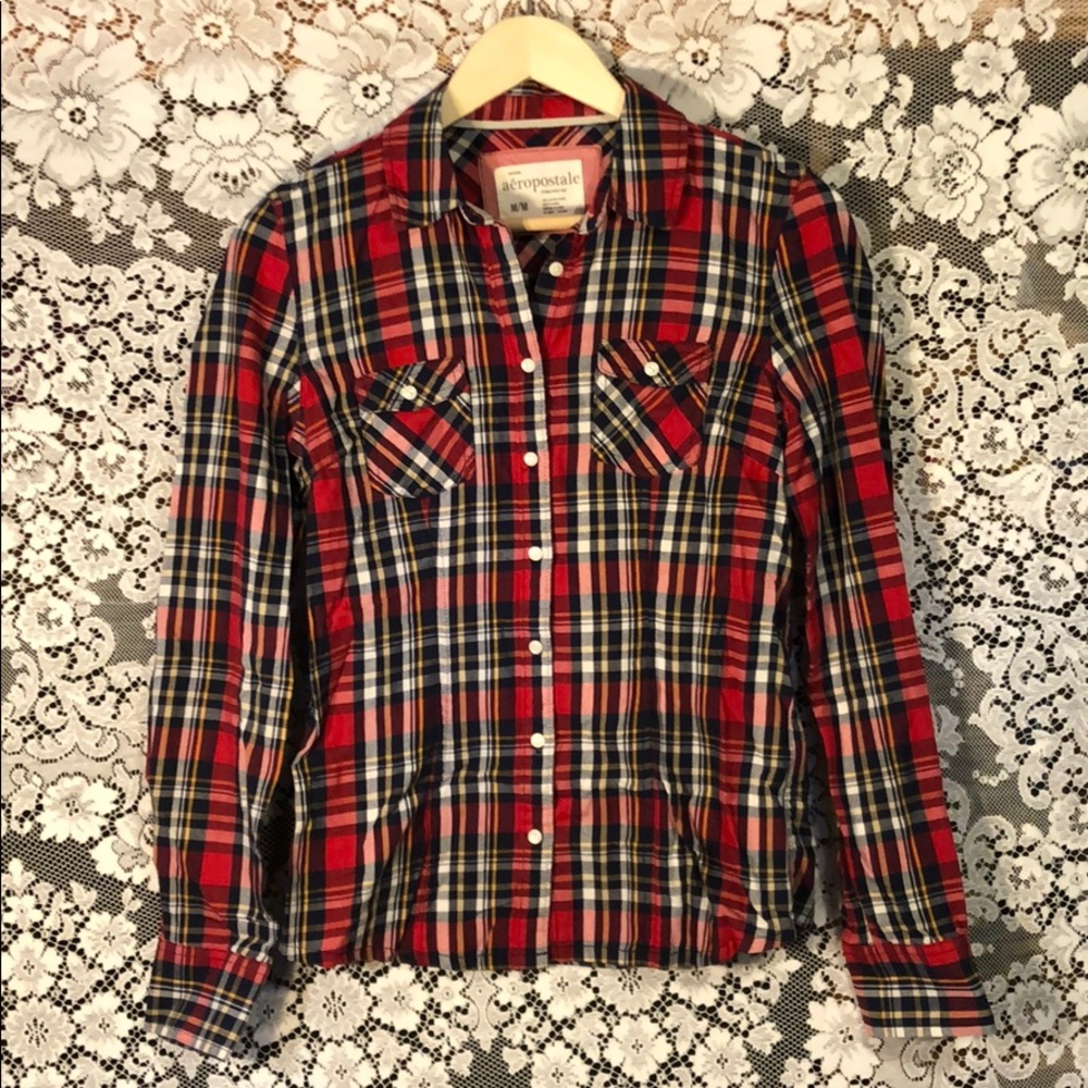 🍉 Aeropostale Red Flannel Shirt